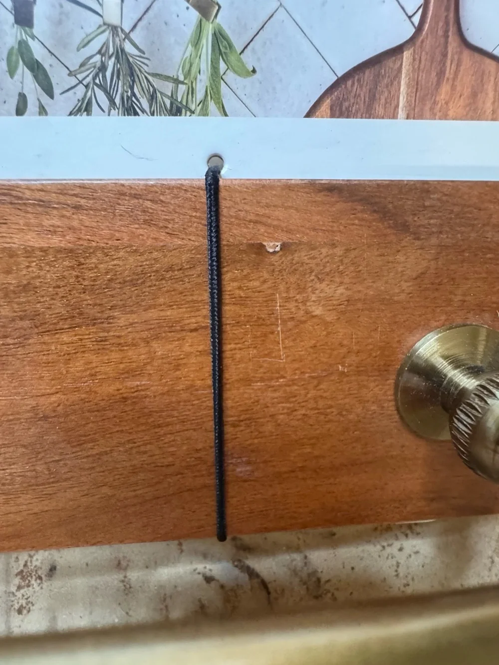 Hearth & Hand Brass Clip Rail on Wood